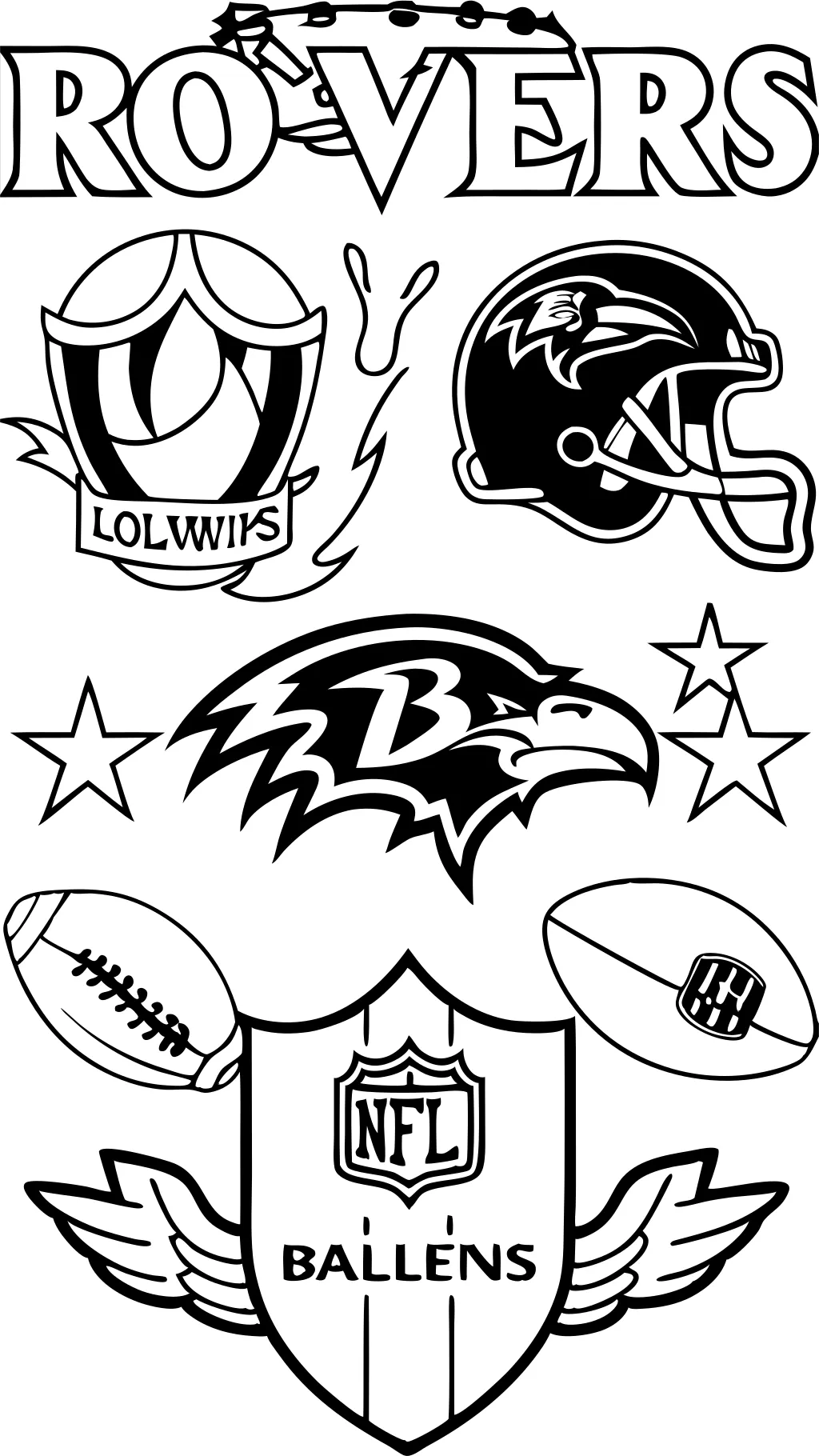 Páginas para colorear de Baltimore Ravens